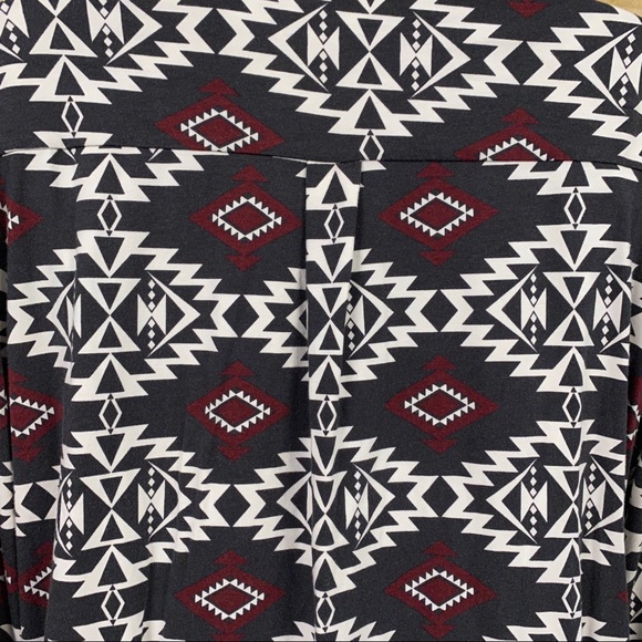 Pendleton tribal Aztec print button up shirt dress size medium - Picture 14 of 16